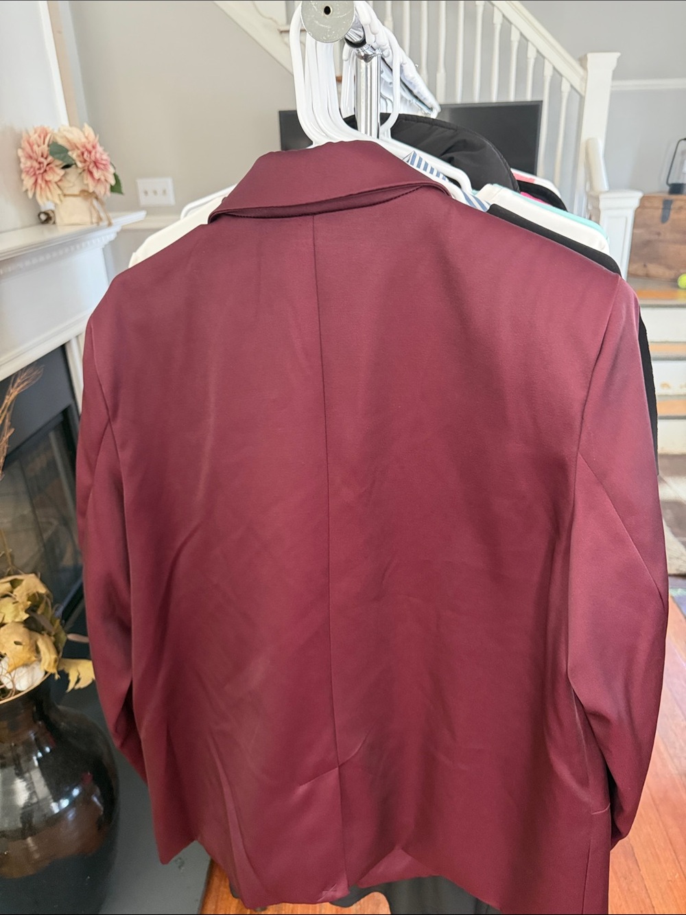 a new day Burgundy Double-Breasted Blazer - Picture 2 of 2